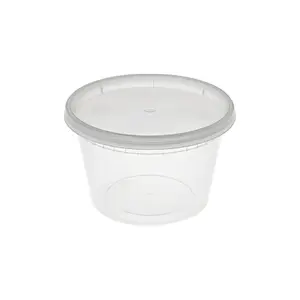 CCF 16OZ Premium PP Injection Plastic Deli Container & Lid - 240 Sets/Cases (Microwavable)