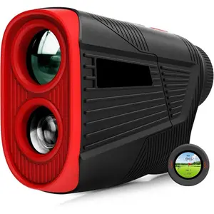 Golf Rangefinder with Slope & ,1300 Yards Range Finder for Golf,Flag Locking Vibration,6-6.5X Magnification &  LCD,Rechargeable Golf Range Finder,Black