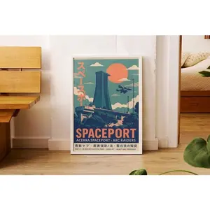 ARC Raiders Poster Spaceport Extraction Shooter Gaming Room Decor Raid Artwork