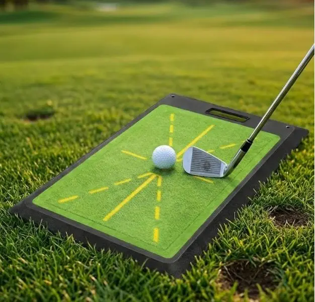Upgraded Compact Portable Golf Training Mat - Golf Gear for Instant Swing Path Feedback, Heavy Duty Practice Equipment with Ball Impact Analysis & Ball Striking Guidance, Path Analysis, Practice Sessions At Home Or On The Go