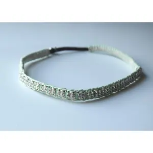 Elle Mint and Ivory Macrame Headband