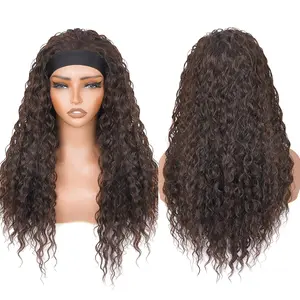 Burmese Curl wig: A loose-wave synthetic wig designed specifically for Black women; Glue-less Headband Wig — glueless ready to wear wigA loose-wave synthetic wig designed specifically for Black women, featuring 150% density and a length of 26 inches., Hig