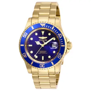 Invicta Pro Diver Men’s Quartz Watch – 40mm Gold-Tone Stainless Steel with Blue Dial (Model 26974)