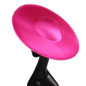 40CM Lady's Character Style Party DIY Big Brim Shallow Round Fascinator Hat Base 100% Polyester