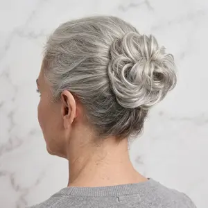 Messy Bun Hair Piece – Curly Synthetic Bun Extension