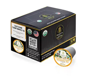 Organic Chamomile Tea Pods for Keurig - Decaf Tea Pods - Pleasant Chamomile by Teavity (12 Tea Pods) Beverage