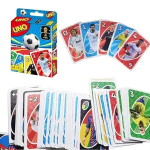 Soccer Star UNO Cards - 108pcs Football Player Themed Family Card Game for Kids & Adults, Fun Party & Travel Toy