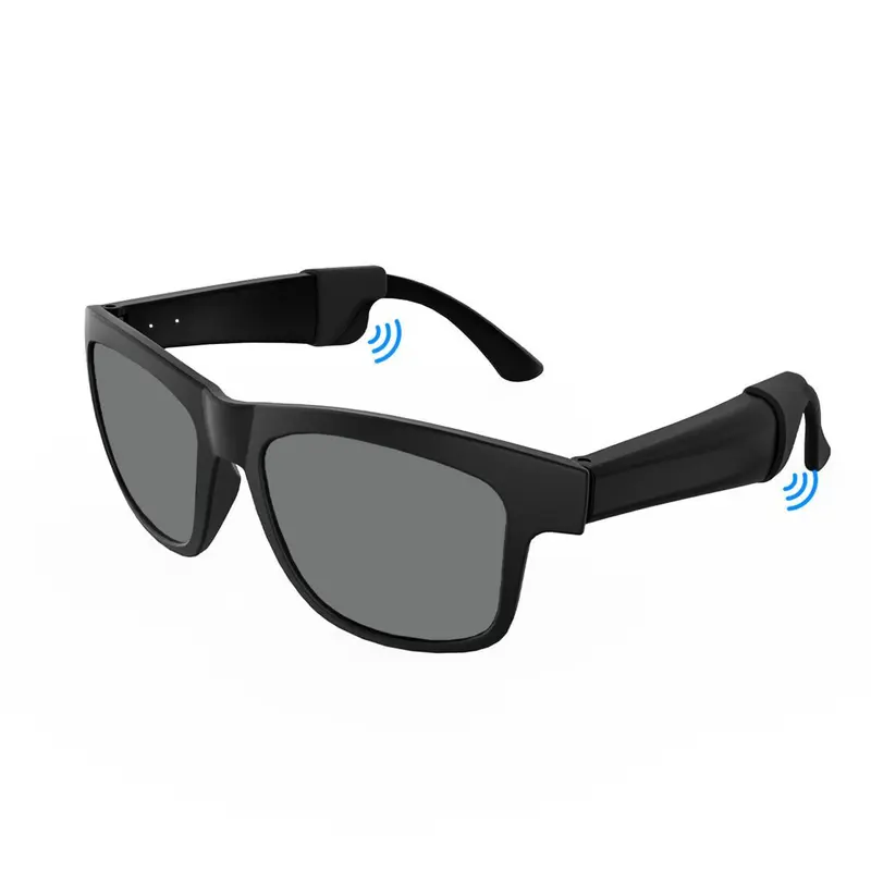 Unisex Adult Multifunctional Smart Glasses - Wearable Sun-Proof Device with Wireless Headphone, Built-in Mic, Battery, Speakers, Call & Music In, Modern Design for Athletic Outdoor Use