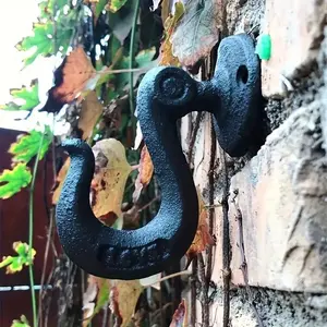 Rustic Cast Iron Garden Hook Bracket, Durable Wall Mount for Flower Pot & Basket Hanging, Perfect for Indoor & Outdoor Plants