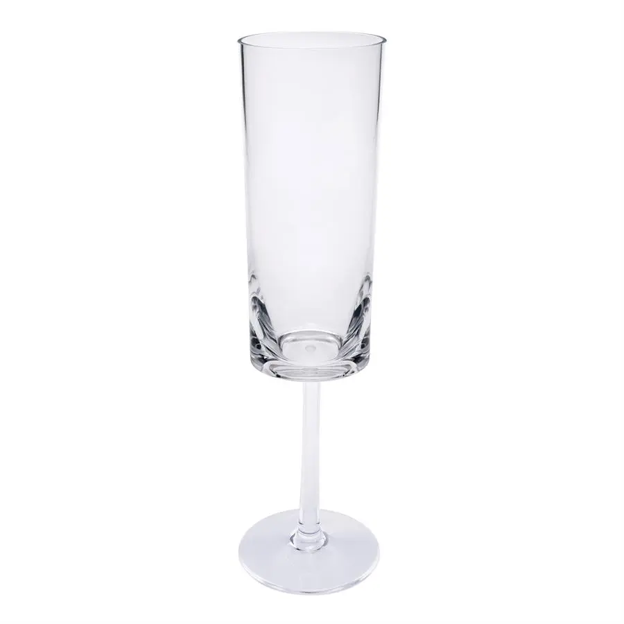 LeadingWare AS-3405C Oval Halo 4 oz Champagne Flute, Clear - Set of 4
