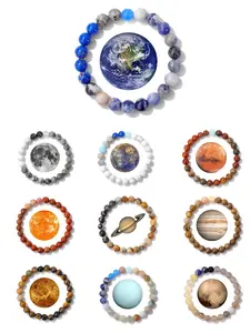Planet Design Beaded Bracelet, Cute Beaded Bracelet for Women & Girls, Fashion Jewelry for Party, Daily Clothing Decor, Trendy Exquisite Jewelry for Birthday Gift, Stackable Bracelets