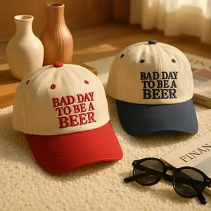 Beer Lover Hat – “Bad Day to Be a Beer” Embroidered Snapback Cap, Funny Summer BBQ Hat, Party Gift Idea