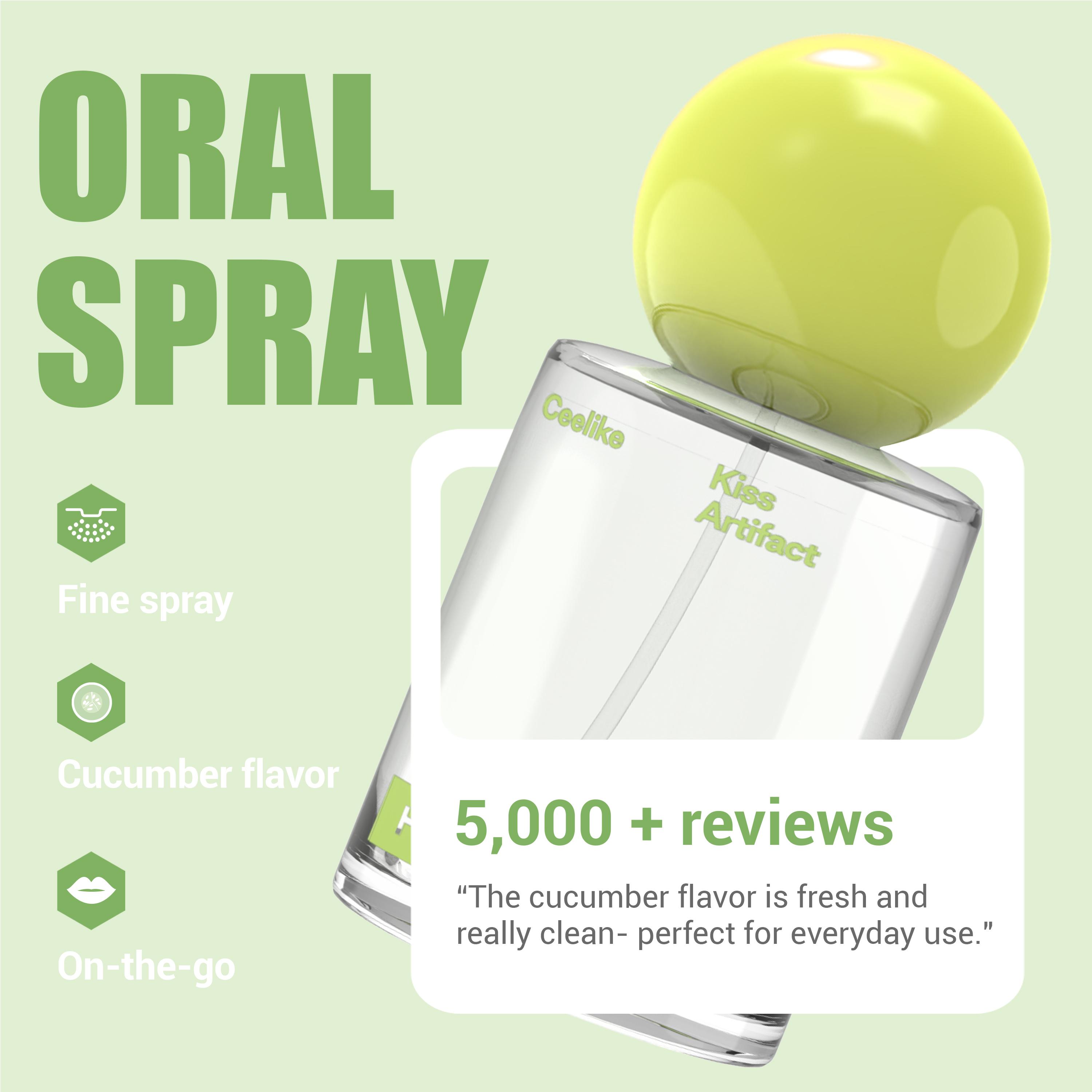CEELIKE Probiotic Cucumber Oral Spray | 20ml for Long-Lasting Freshness & Oral Care | Sugar-Free & Portable Breath Freshener