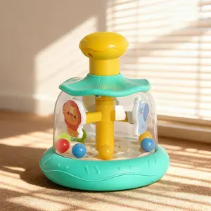 Baby Press-And-Turn Animal Wooden Horse Toy, Colorful Sensory Early Education Gift for Boys & Girls, Thanksgiving Birthday Easter Festival Present