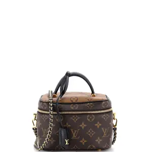 Pre-owned Louis Vuitton Canvas Coated Top Handle Bags Vanity Handbag Reverse Monogram Canvas PM by Rebag