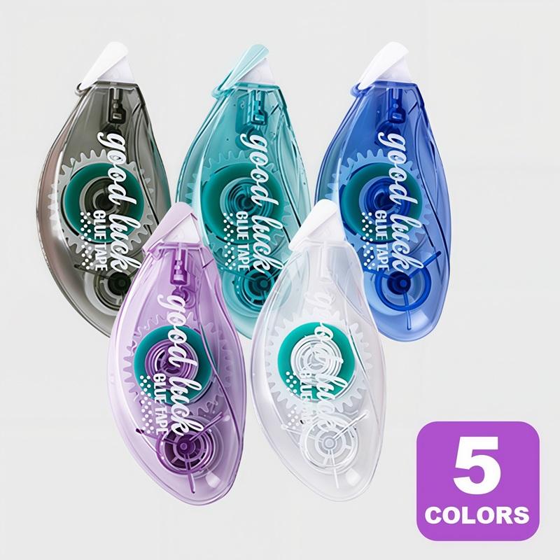 Scrapbook Tape, 5 Pack Double Sided Tape Roller for Crafts, Adhesive Glue Runner Scrapbooking Supplies Journaling School Office Teacher Supplies, 0.3IN x 26FT