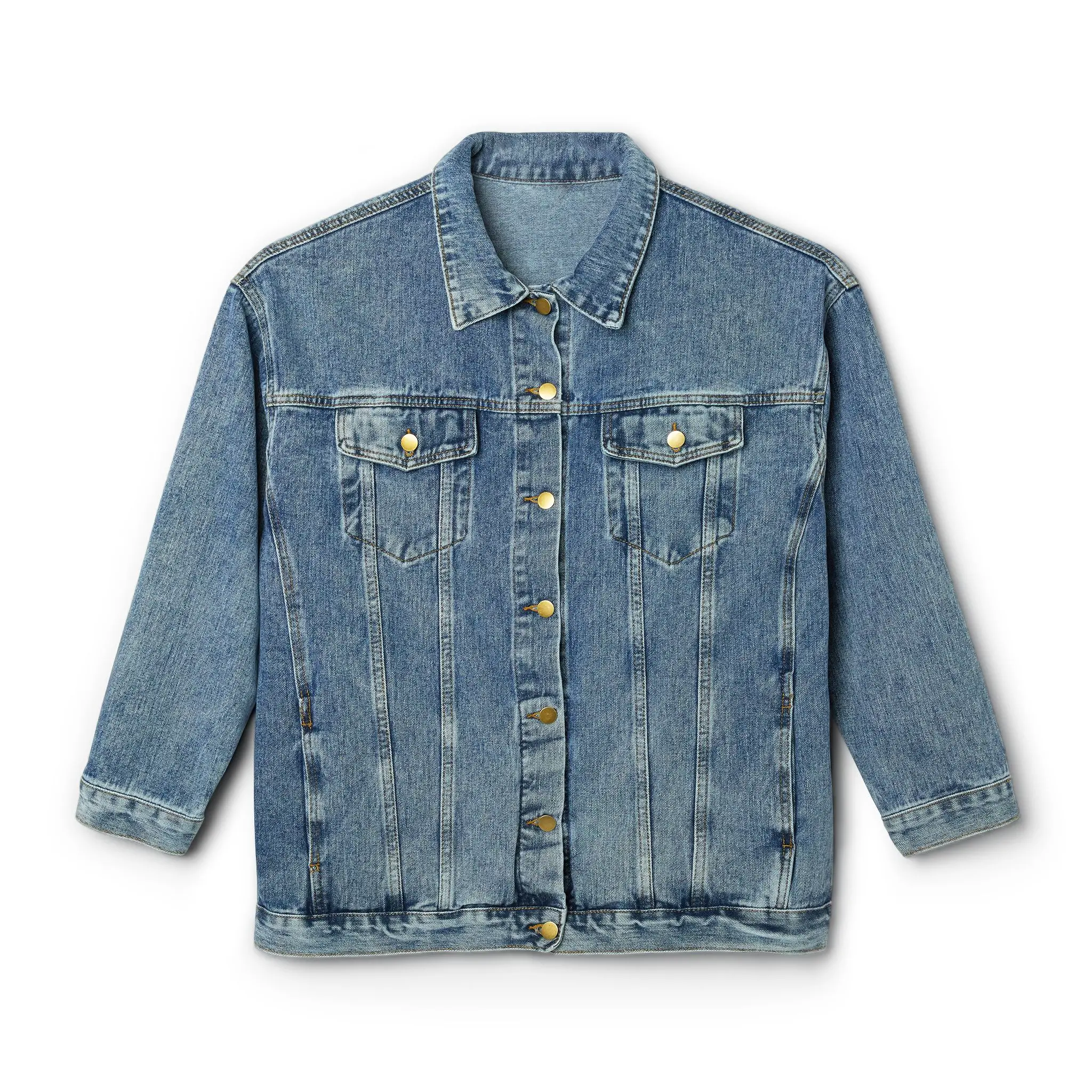 Neon Cyberpunk Girl Denim Jacket | Retro Synthwave Back Patch