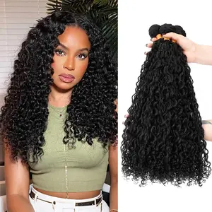 Burmese Curly Hair  16 18 20 Inch Water Wave with Spiral End  Burmese Curly  for Women Protein Synthetic Hair Boast A Human Hair Like  for Quick Weave
