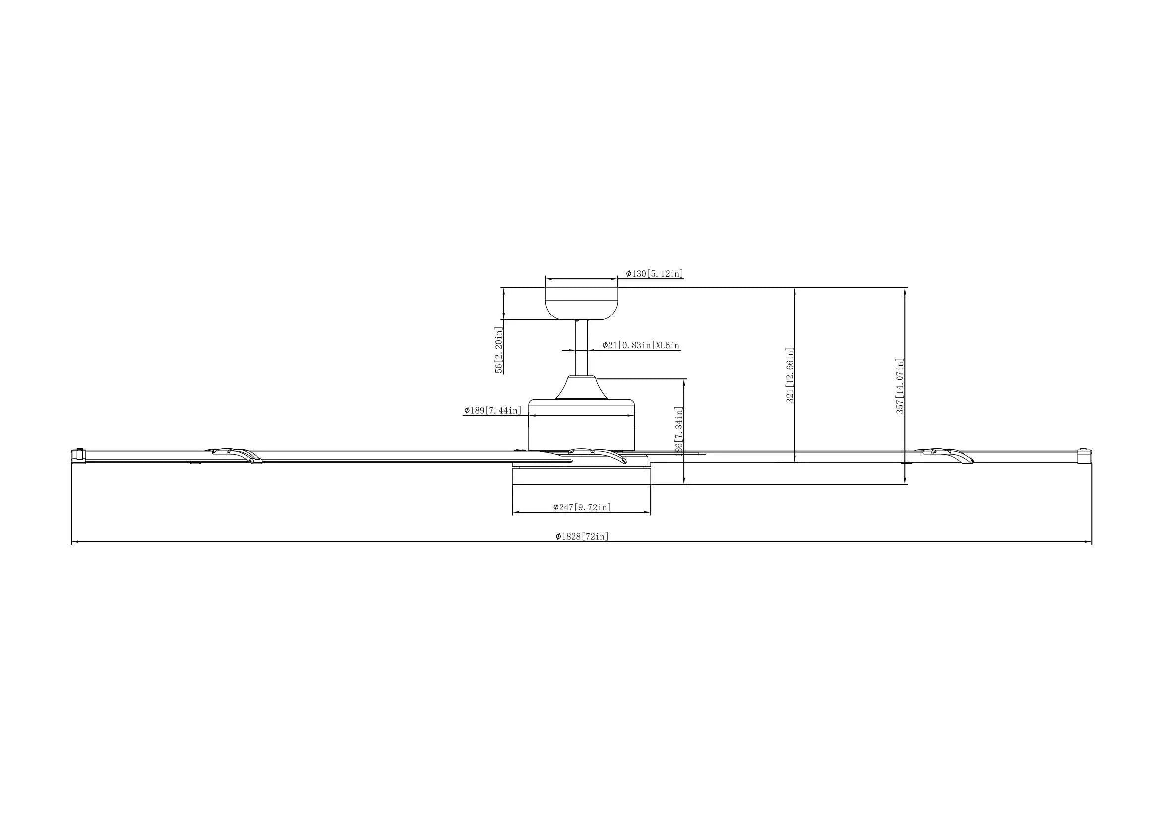 72" Bankston Nickel Ceiling Fan with Integrated LED Light & Remote Control