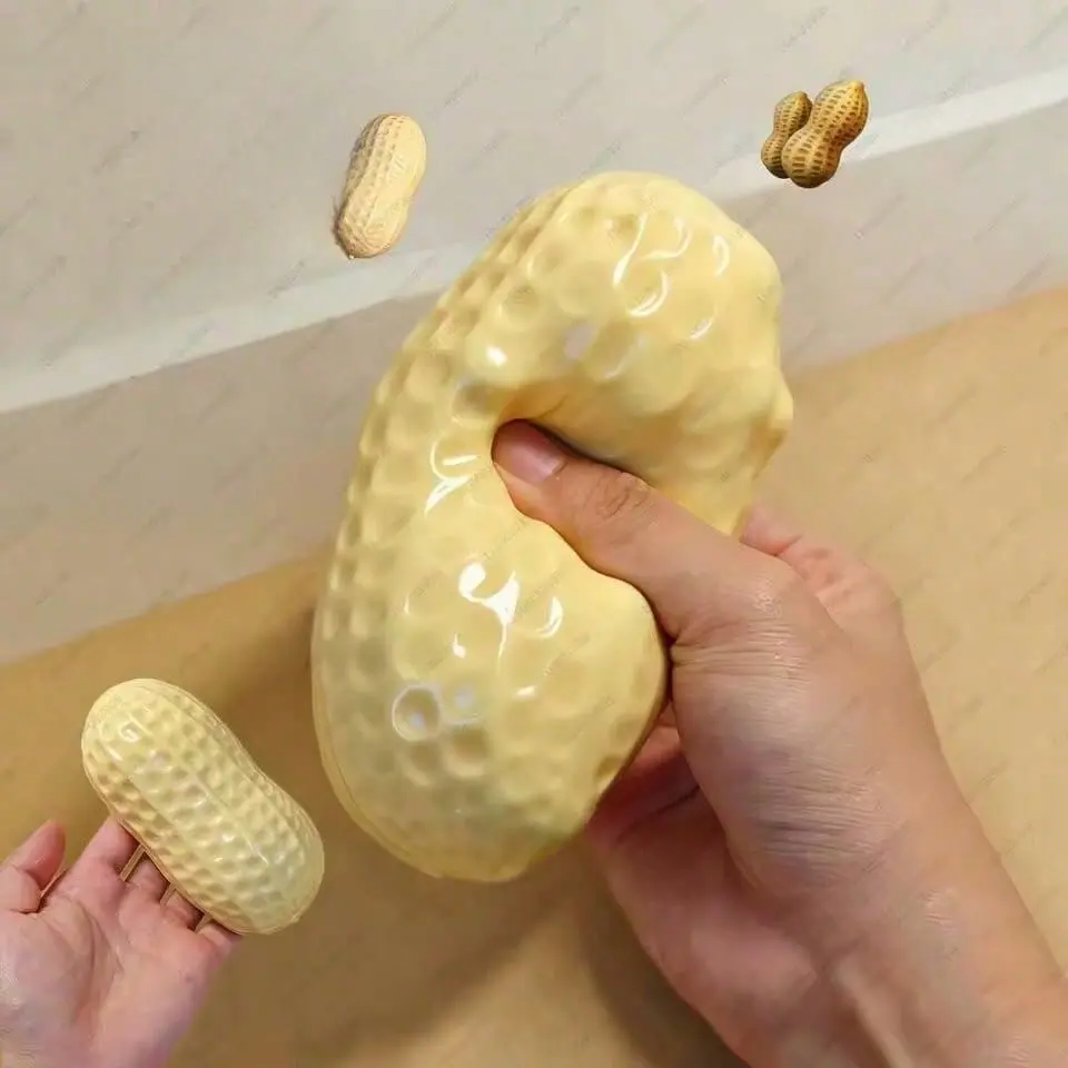 Peanut Stress Ball Crunchy Squeeze Ball Squishy Toy, Buttery-Soft Feel Fidget Toy ASMR Sensory Anti Stress Toys For Adults, Birthday Gift, Holiday Gift, Perfect Gift