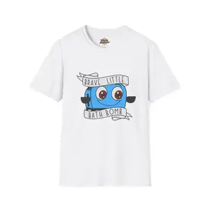Brave Little Bath Bomb T-Shirt | Cute Motivational Graphic Tee | Soft Cotton Shirt
