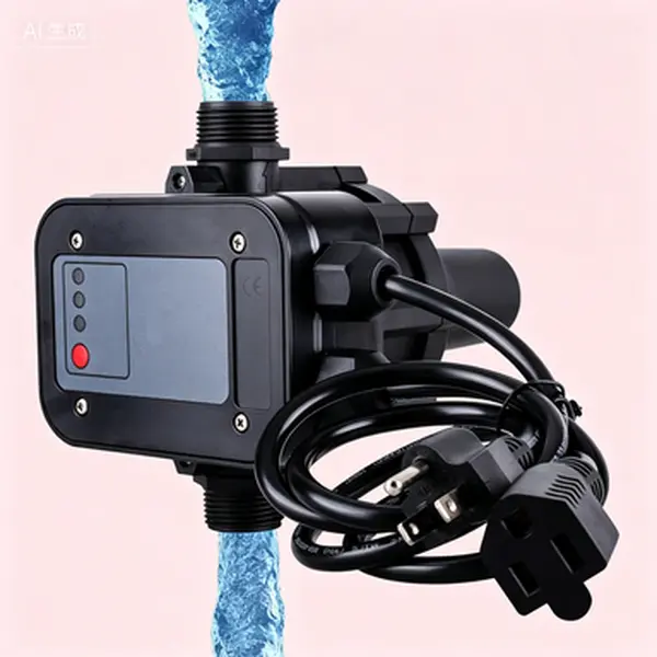 Automatic Water Pump Controller with Pressure Switch, Electronic Pressure Regulator for Self-Priming Pump, Water Flow Sensor Switch, 110V-120V 50/60Hz, IP65 Rated, Reusable