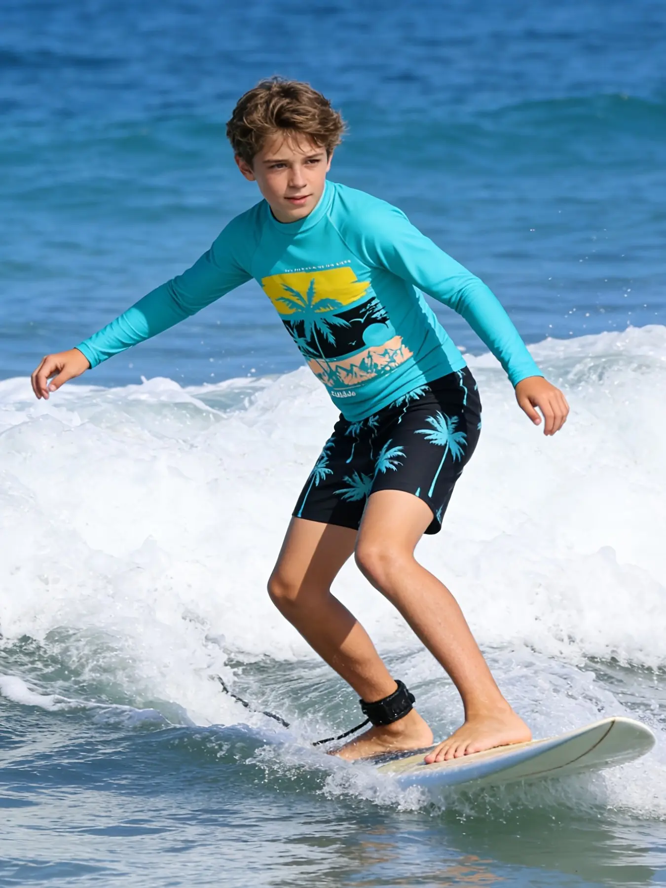 Boys' Swimwear Set, All-Season Swimwear, Swimsuit Sets, Tropical Print, Swimwear Shorts, Swimsuits With Shorts, Perfect for Beach Vacations and Swimming, Boys' Clothing Ages 4–12, Kids' Gift