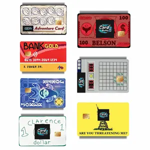 Classic Pixel & Pop Style Card Sticker Set, Fun Wallet Decals, Playful Decorative Card Covers