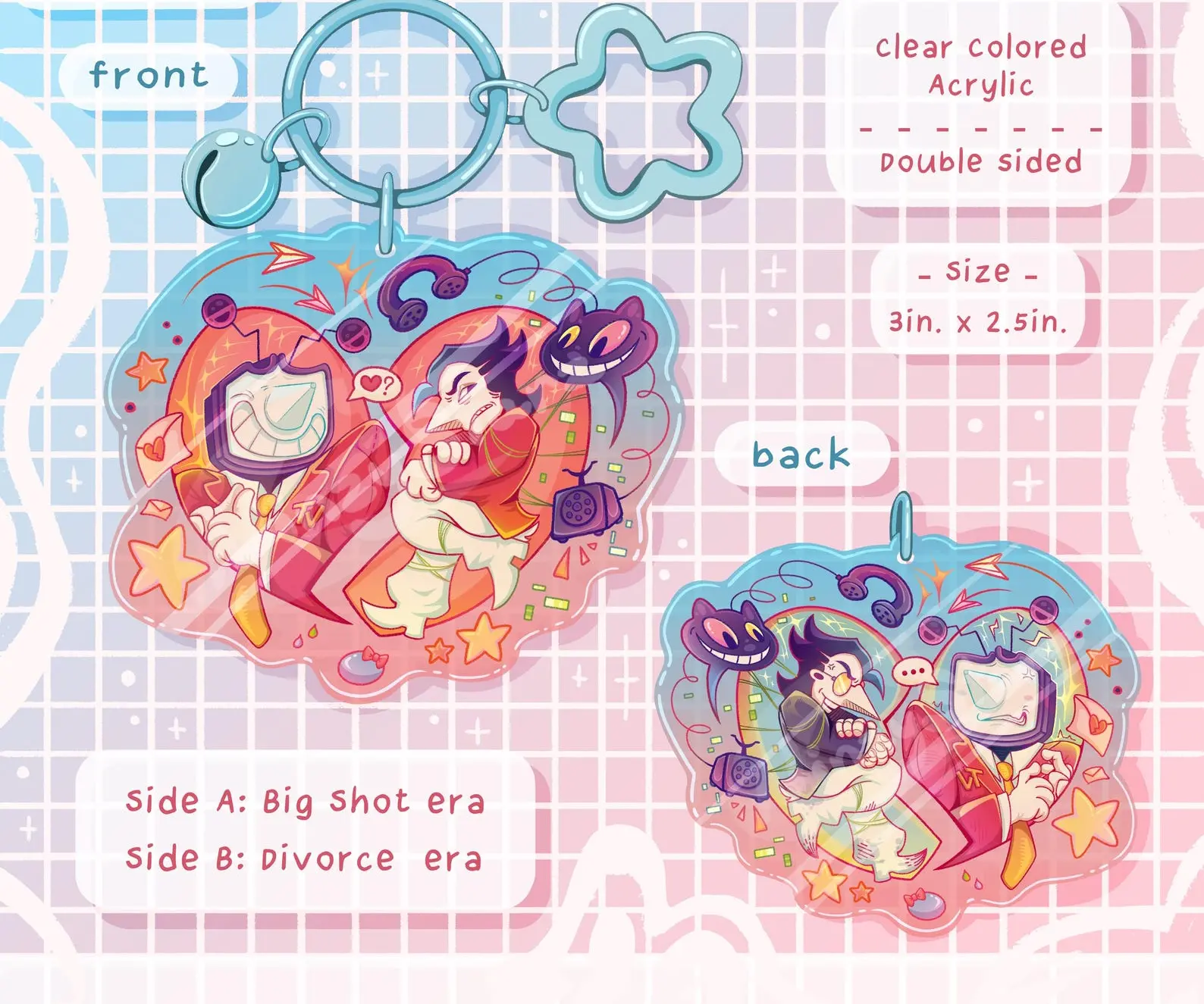 Spamton and Tenna Acrylic Keychain / Spamtenna, Perfect Gift for Fans & Collectors