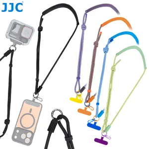 JJC Neck Strap for Phone Action Camera Dopamine Color Adjustable Crossbody Strap Durable Braided Cord Quick Release Ring Utility Lobster Clasp for iPhone 17 16 15 14 13 13 Samsung S26 25 Andorid