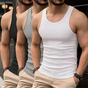 Men's Summer 3-Pack Sleeveless Tank Tops — Breathable Fabric, Classic Crew Neck, Versatile for Casual & Sport