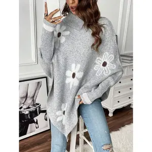Women’s Batwing Sleeve Sweater, Casual Long-Sleeve Jumper for Autumn & Winter, Fashionable Women’s Knitwear for Everyday Wear