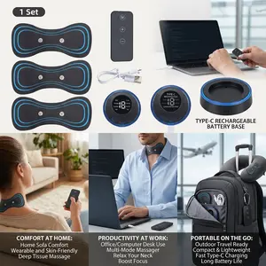 2026 Muscle Electric Massager  EMS Neck Massage Machine 8 Modes 19 Levels of Strength Vibrater Instrument