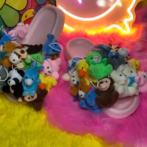Plushie Bear Slides Indoors Outdoors Summer Cotton Open Toe