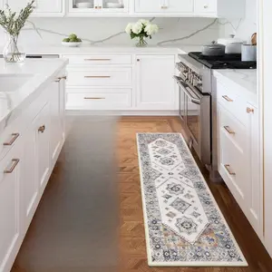 Boho Kitchen Runner Rug Sets 3 Piece Geometric Farmhouse Boho Rugs 20x32inch+20x48inch+20x59inch Non Slip Washable Mat for Kitchen Living Room Entryway Laundry Room