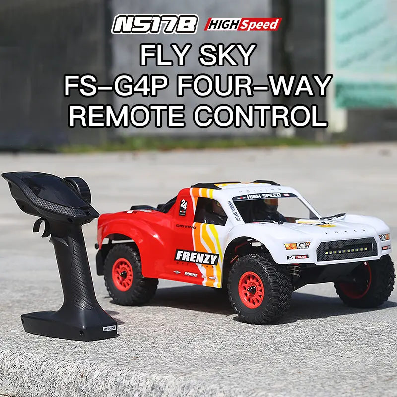 Voiture RC 1:14 Brushless 52 Km/h – 4WD, 2 Batteries 1500mAh, 2 Jeux De Pneus, Amortisseurs Hydrauliques