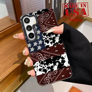 Compatible With Samsung Galaxy S24 Plus S25 Ultra S23 Ultra S22+ Western Design Patterned Durable Shockproof Anti-Scratch PC Protective Case Cellphone Protective