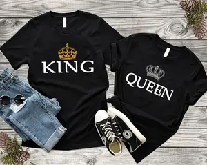 King & Queen Couple Matching T-shirts Princess Princess the Best Couple