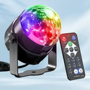 Voice Control RGB Disco Ball Light with Remote, 7 Modes LED USB Powered, Adjustable Stand, Perfect for Home Parties & Weddings