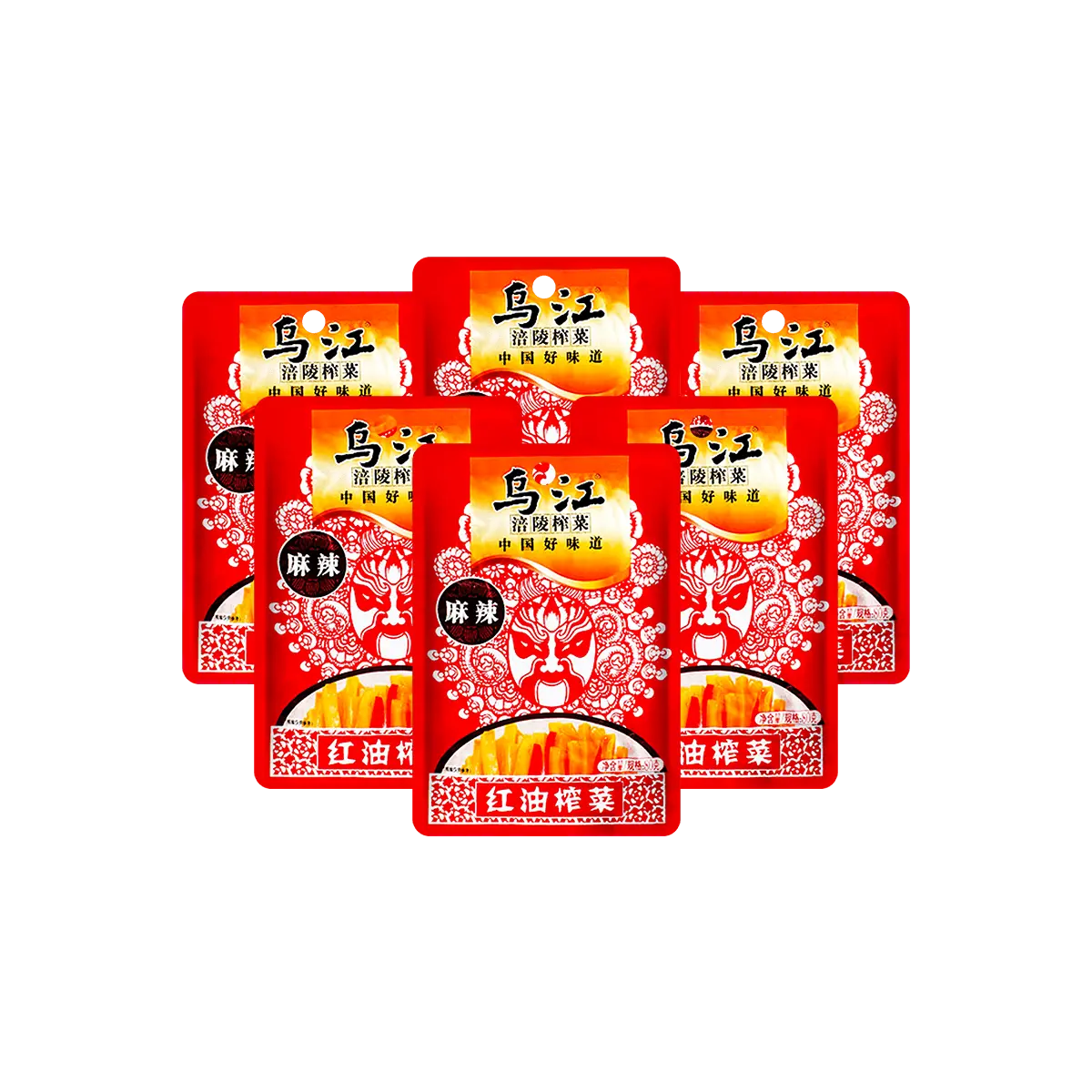WUJIANG 【Value Pack】Mustard with Spicy Red Oil, 80g*6