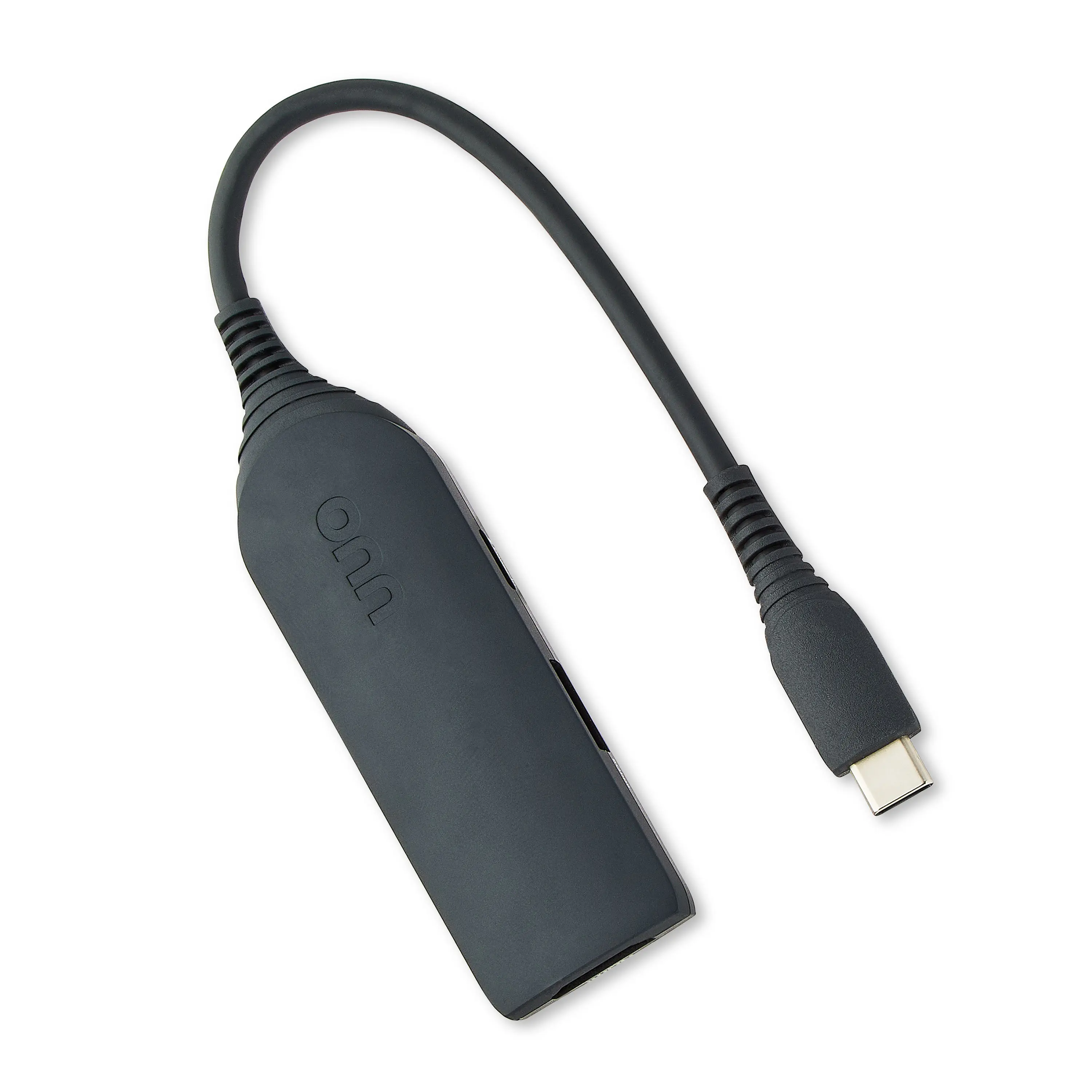 onn USB Type C 3 in 1 Adapter with 4 inch cable