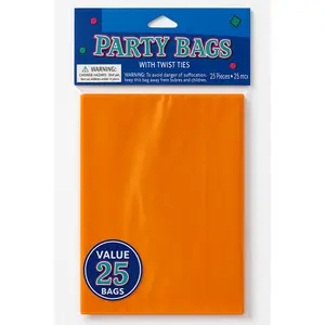 Orange Peel Cello Party Bags - 25 Pack