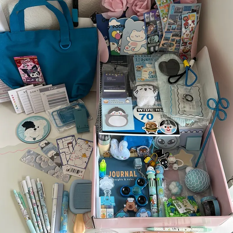 2 Kawaii collectibles bundle with 2 Extra gift Aesthetic , Desk Accessory, Desk Setup Aesthetic