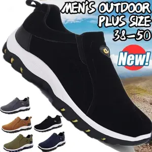New Mens Casual Leather Shoes Hiking Boots Waterproof Imitation Leather Comfortable Outdoor Sports Sneakers for Men