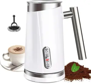 Milk Frother, 4 in 1 Electric Milk Steamer, Automatic Hot & Cold  Maker, Milk Warmer for Coffee, Latte, Cappuccino, Macchiato, 120V White