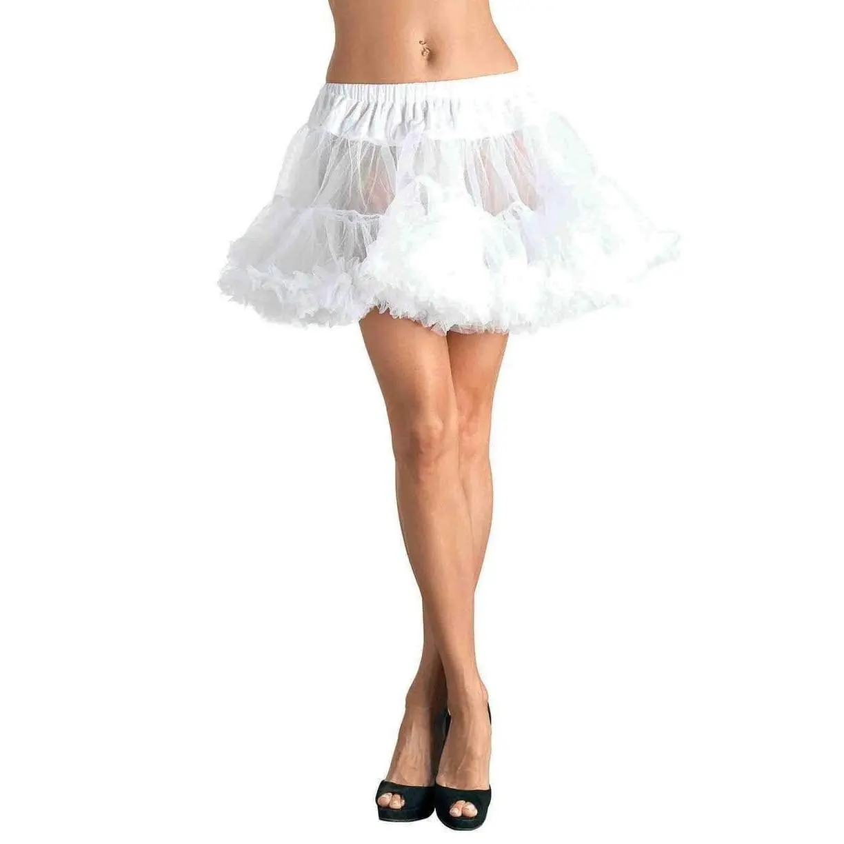 Women's Fluffy Layered Tulle Petticoat Ruffle Skirt, Lightweight Halloween Bottoms