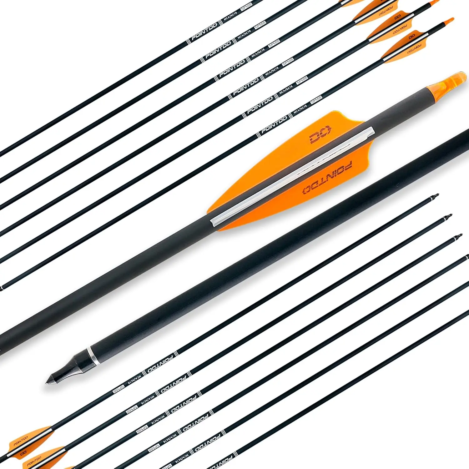 28"/30"/32inch Carbon Arrow Practice Hunting Arrows with Removable Tips for Compound & Recurve Bow (Pack of 12)