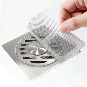 30PCS Pack, Disposable Shower Drain Cover Hair Catcher Shower Drain Mesh Stickers, Upgrade Floor Drain Sticker Filter Covers to Catch Hair, Drain Screen for Tub, Sink, Bathroom, Kitchen