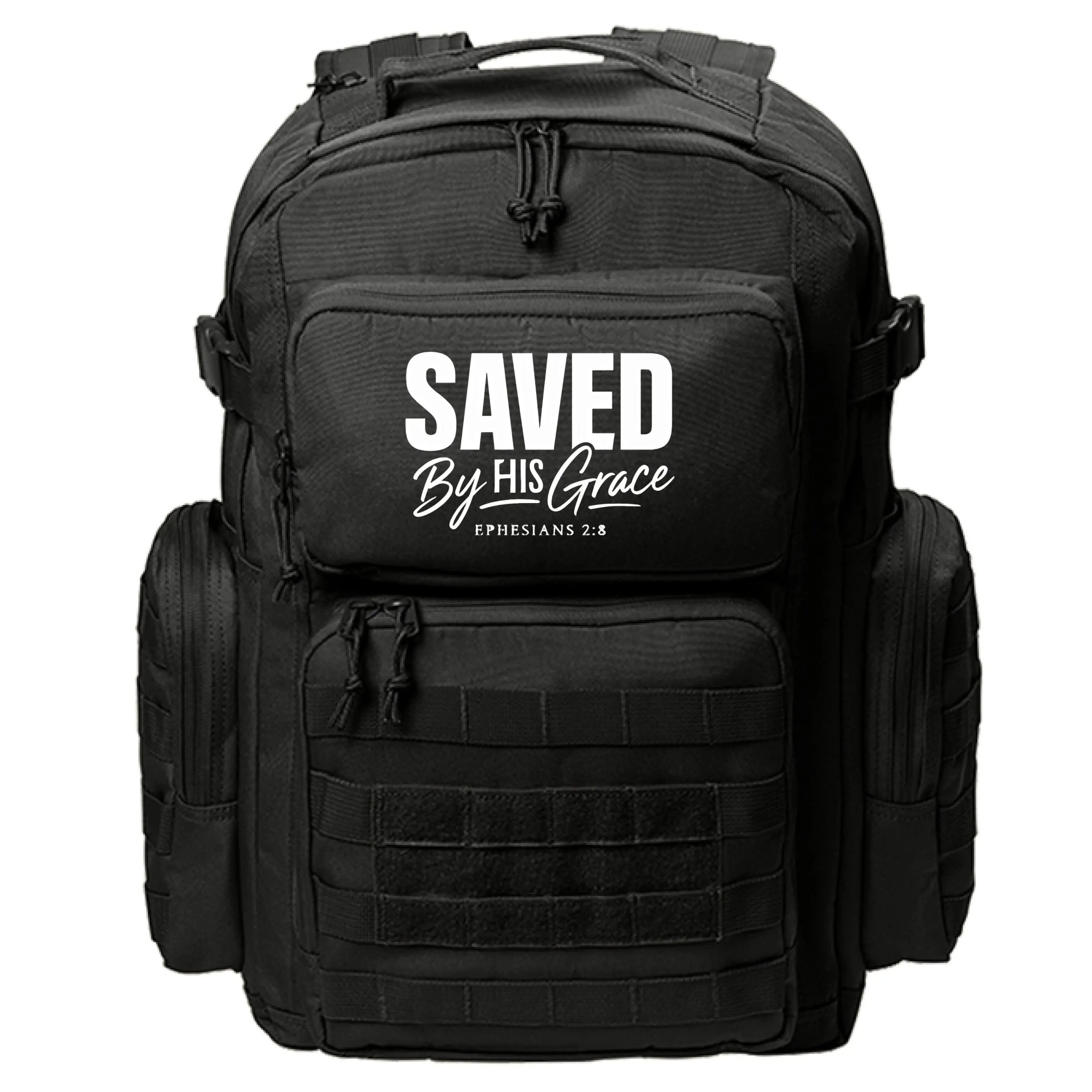Saved By His Grace Christian Backpack
