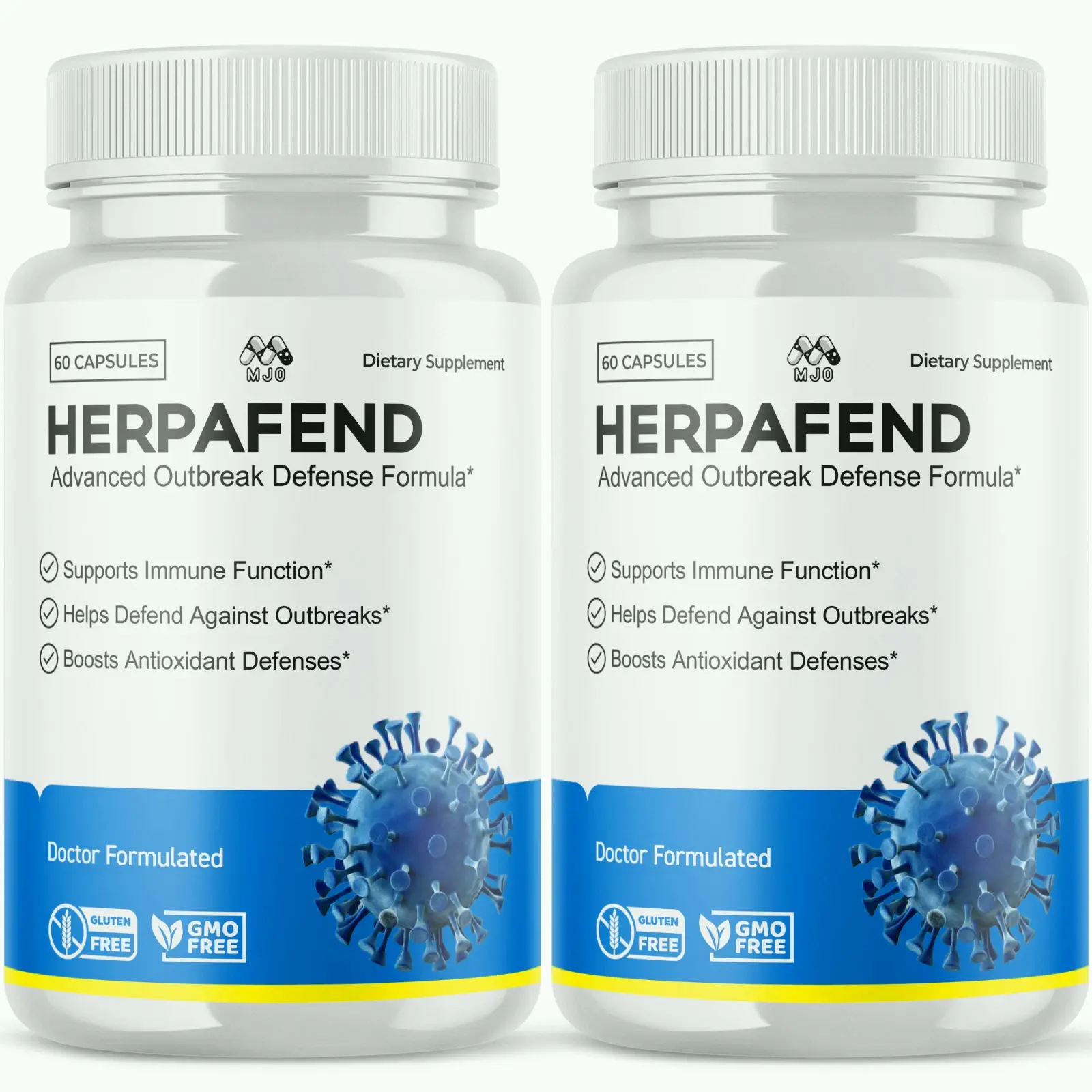 (2 Pack) Herpafend Advanced Formula Skin Health, Herpa Fend Pills (60 Capsules)